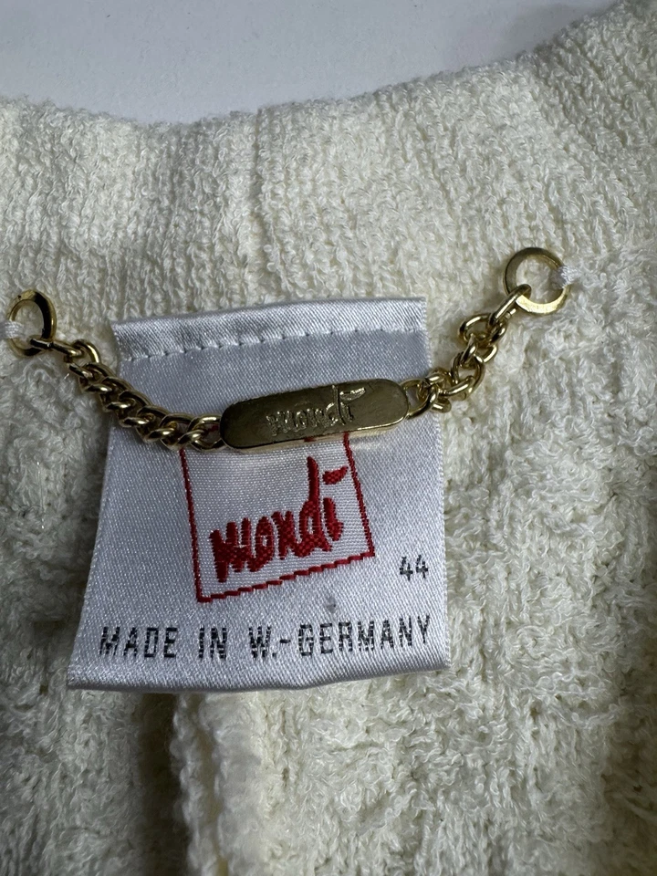 Cárdigan Vintage Mondi Mujer Marfil Perla Dorado Botones EU 44 Talla US 14 Foto 3 de 4