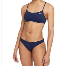 Nike Bikini women  s 6 Racerback sport Two Piece Navy Pre-owned