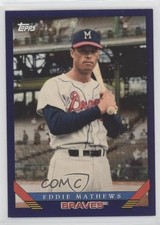 2019 Topps Archives 1993 Design Purple 11/175 Eddie Mathews #255 HOF 0b2