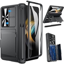 Viaotaily for Galaxy Z Fold 4 Case Z 4 with S Pen Holder, Black