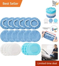 20 Pieces Microfiber Wool Car Polisher Buffer Pad Cover 5-6 Inch