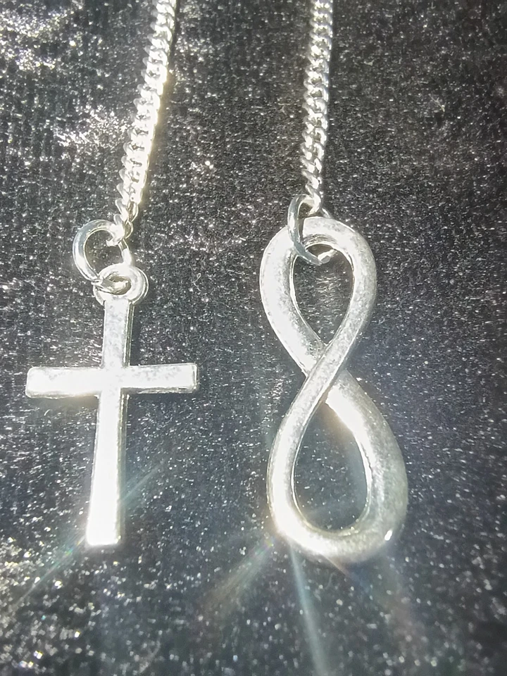 Collar para mujer Infinity Cross Y de plata 925 Foto 3 de 4