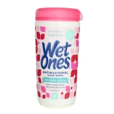 2 Pack Wet Ones Antibacterial Hand Wipes, Fresh Scent, 40 Ct