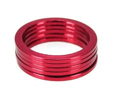Bicycle MINI BMX ROAD MTB headset spacers 1" threadless (SET of 5) 2mm - RED