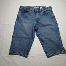 Abercrombie & Fitch Blue Jeans Mid Wash Capri Denim Shorts Woman's 8 USA Made