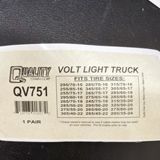 Used Pair Of Qv751 Quality Chain Corp Volt Tire Cables For Snow And Ice