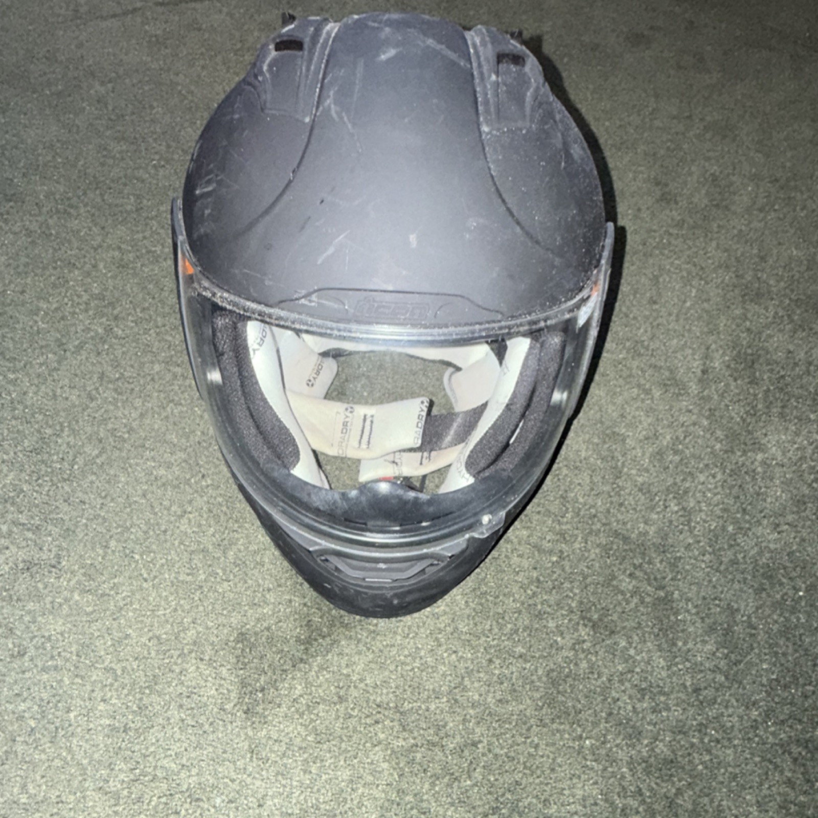 Dot Certified Matte Black motorcycle Helmet Excellent Condition Size Xxl