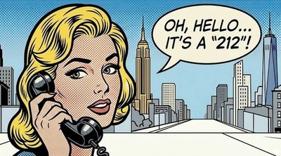 212 New York City Manhattan Area Code Phone Number - 212-7XX-0XX0