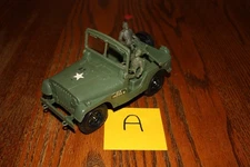 Original Timmee/PP Army "Rat Patrol" Jeep with Gun, Spare Tire, & Sitters A Marx