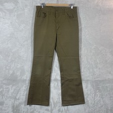 Vtg 60s Levis BIG E Bell Bottom Pants Men 34x31 Flare Bootcut TALON Cotton Blend