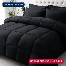 Full Comforter Set, Ultra-Soft Bed in a Bag Full Size 7 Pieces, Oeko