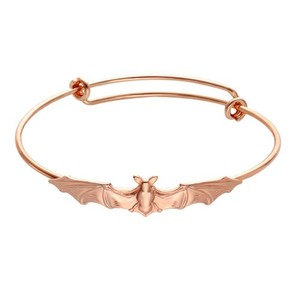 Authentic Silver and Gold Plated Vampire Bats Wiring Bracelet Adjustable Expandable Wire B