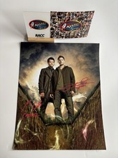 JENSEN ACKLES & MISHA COLLINS signed Autogramm/Autograph 28x35cm SUPERNATURAL