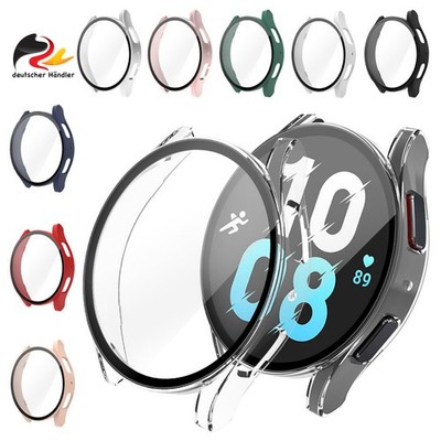 Hülle für Samsung Galaxy Watch FE 7 6 5 4 40  44 mm Schutzglas Case Panzerfolie