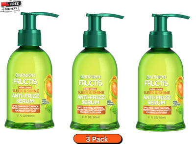 Garnier Fructis Frizz Control Hair Serum Argan Oil 5.1 fl oz- 3-Pack Free Ship
