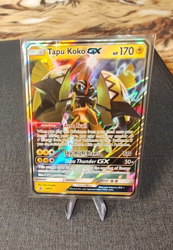 Pokemon Tapu Koko GX SM33 Black Star Promo Sun Moon Full Art Holo TCG Card