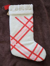 Victoria's Secret PINK Striped Holiday Stocking - NWT