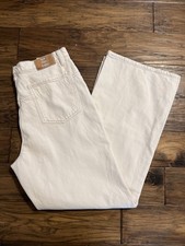 NWT Free People We The Free Tinsley Baggy High Rise Jeans in Cream , sz 31