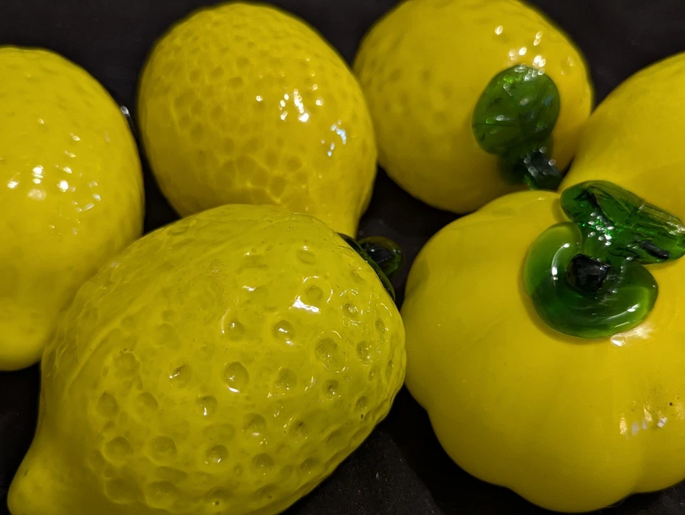 Juego de 6 limones de vidrio vintage Foto 3 de 3