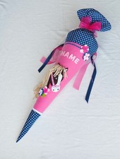 Schultüte Zuckertüte Stoff genäht Pferd Pony inklusive Papprohling 70 cm Mädchen