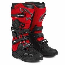 Stivali da Cross Moto da Uomo Originali Ducati Explorer T7 Black/Red 981086