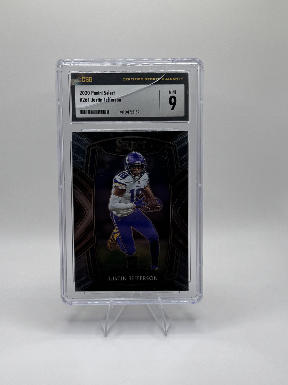 2020 Panini Select - Club Level Justin Jefferson #261 Silver Prizm (RC)