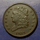 Photo of a 1833-P Half Cent from an eBay listing that sold on Jul 2, 2026