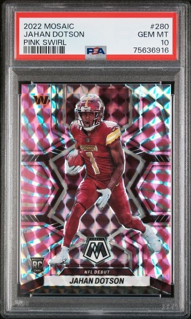 Jahan Dotson Panini Mosaic #280 Pink Swirl