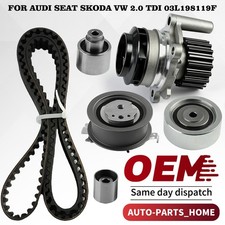 Timing Belt Kit And Water Pump Set For Audi Seat Skoda Vw 2.0 Tdi 03l198119f Oem