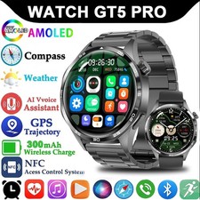 Smartwatch Homme GT5 Pro AMOLED GPS NFC Étanche Couleur Grise