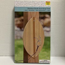 Hook and Ring Toss Game Bamboo with Mounting Hardware
