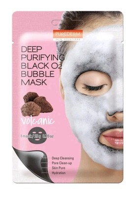 5 Pack Purederm Volcanic Deep Purifying Black O2 Bubble Mask