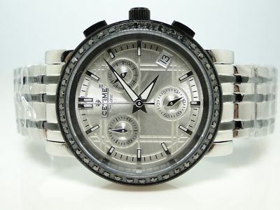 Icetime Black Icetime Diamonds Mens New IceTime Diamond Band Watch