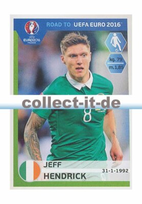 Panini Road to UEFA Euro 2016 - Sticker 154 - Jeff Hendrick