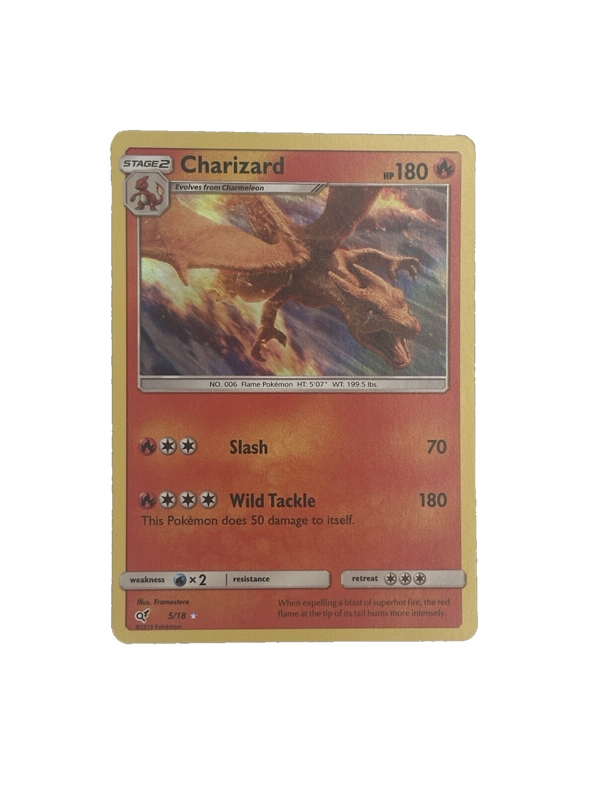 charizard pokemon card 5/18 - favorite character CGC GRADED 7.5 CHARIZARD BASE