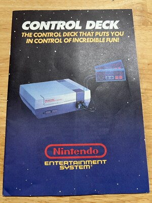 #ad 1987 Nintendo NES CONTROL DECK Manual Later Small Size Version Clean NICE $24.95