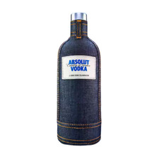 Absolut Vodka 1L Denim - Limited Edition - Jeans Wodka in exklusiver Denim-H&uuml;lle