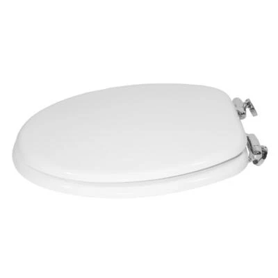 Ogomondo Sedile Copri Water Universale Bianco MDF Legno Chiusura Rallentata