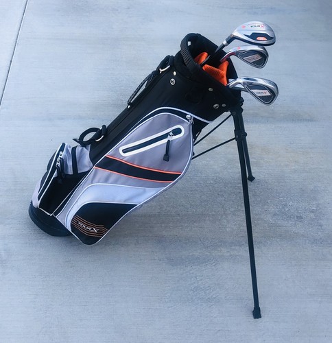 Tour X 4 Piece Junior Golf Set with Stand Bag Hybrid 7 & 9 Iron Putter Size 3 LH - Picture 2 of 15