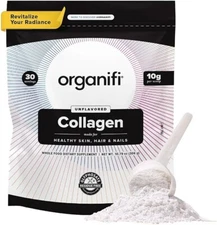 ORGANlFl Collagen Hair, Skin & Nail Support Powder, 30 Servings – Beauty & Glow