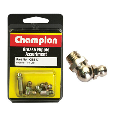CHAMPION FASTENERS CBB17 IMPERIAL GREASE NIPPLES 1/4" UNF ASSORTMENT PACK - Picture 2 of 4