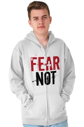 Religious Christian Faith Fear Not Cross Sweatshirt Zip Up Hoodie Men Women - 第 3/9 張圖片