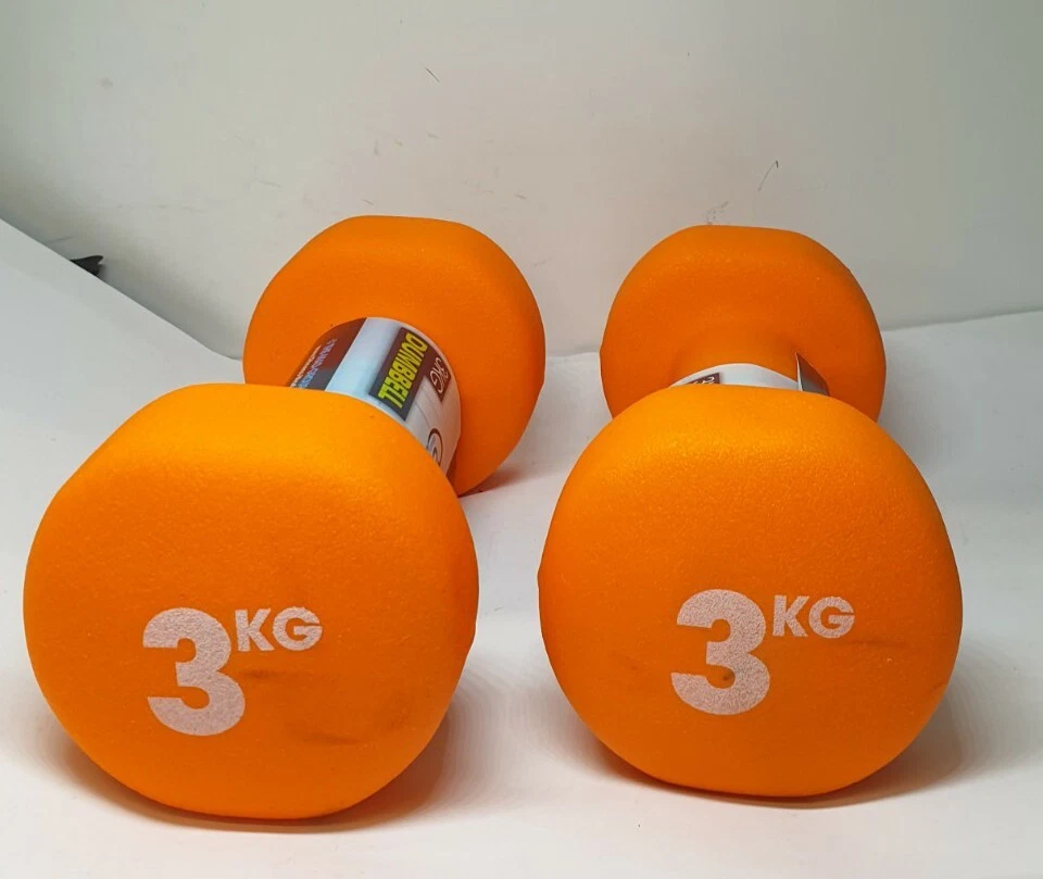 FITNESS MAD NEOPRENE DUMBBELLS 3kg Pair