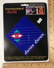 Vintage 1984 Duran Duran Rock On Transparent Decal Sticker Classic Band Logo NOS