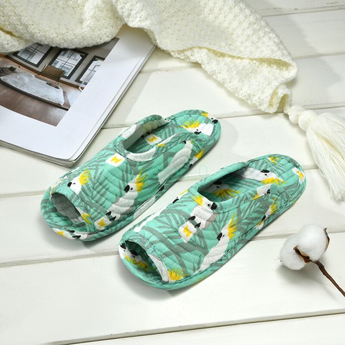 HOT Women Indoor Floor Shoes Floral Printed Cotton Nonslip Home Slippers Slip on - Picture 30 of 47