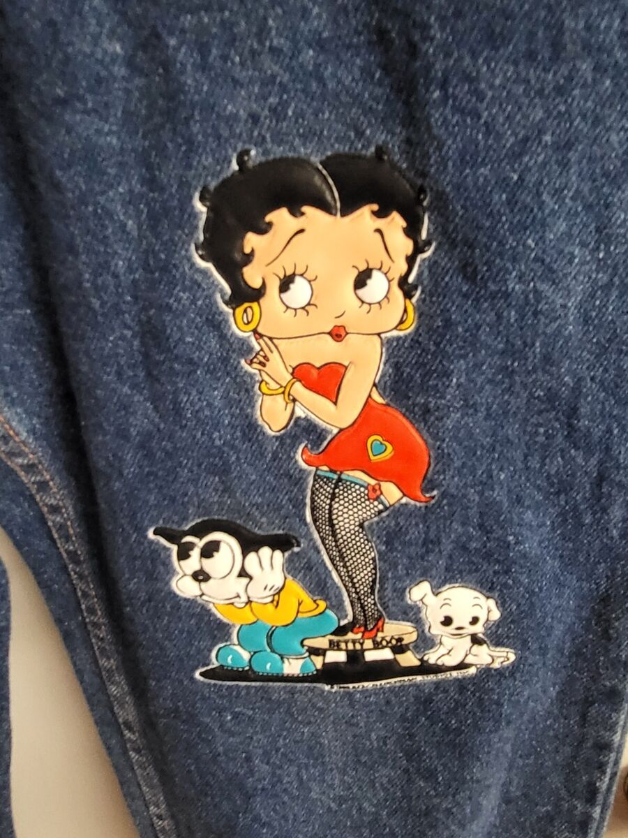 Betty Boop-Denim Tapered Leg High Rise Jeans-Size 7/8-Made Betty Boop-Denim Tapered Leg High Rise Jeans-Size 7/8-Made