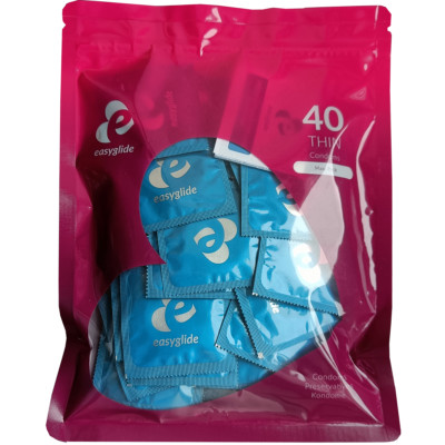 EasyGlide Thin Kondome | Extra dünn Ultrafein & Gefühlsecht | 10er / 40er Pack