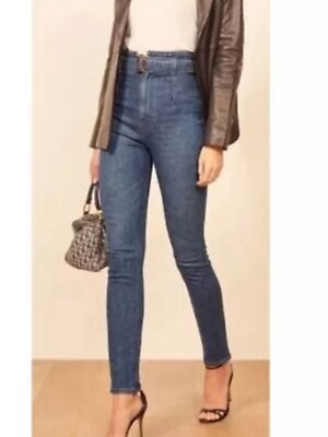 Reformation Kayo High Rise Skinny Jeans Newport Wash Organic Cotton 26 Rtl $118