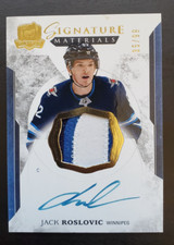 2017-18 Upper Deck The Cup Jack Roslovic Signature Materials Patch Auto 35/99