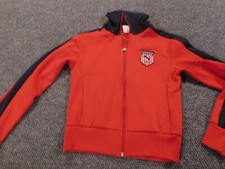 Puma Girls Jacket Small Red Zip classic logo